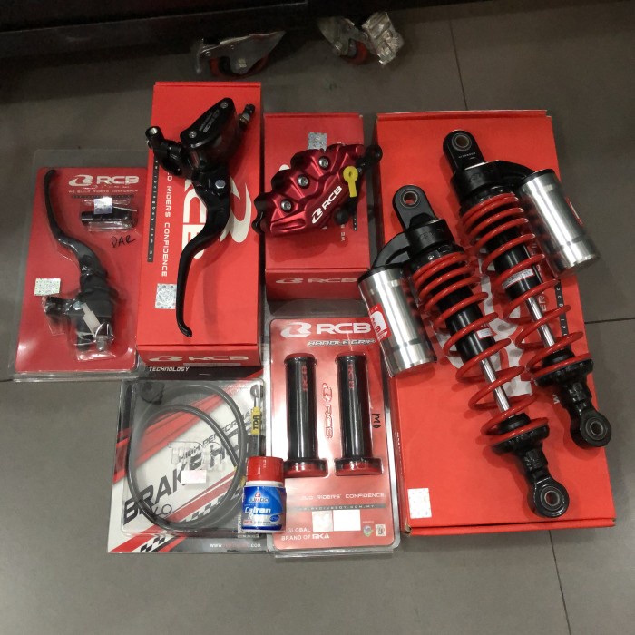 paket RX King master rem rcb e2 + Shock MB2 + Kaliper+Handgrip+Selang
