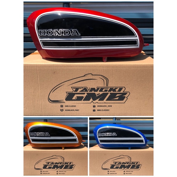 TANGKI CB PRES GALVANIS TANGKI CB CAT ORIGINAL MODEL BAHAN TEBAL GAS TANK HONDA CB TENGKI CB 100 CB1