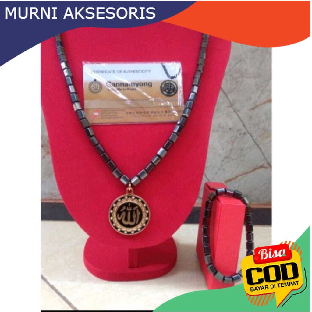 Free Bublewrap. PROMO KALUNG KESEHATAN MAGNETIC GANNAMYONG dapat 1 Set Kalung & Gelang dengan Sertif