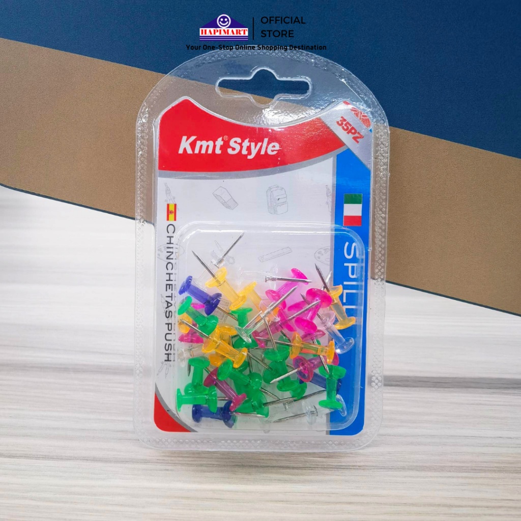 

Kmt Style Push Pins Transparent Paku Pin Warna Transparan Isi 35Pcs