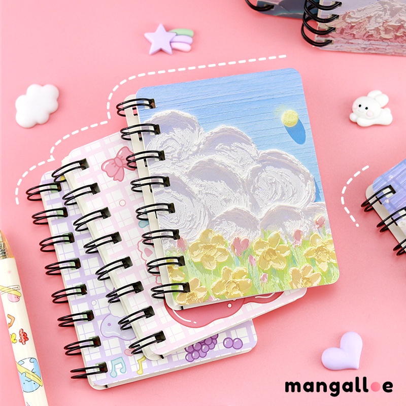 

Notebook Kartun Coil Lukisan Minyak Hewan Notebook Mini Siswa Alat Tulis - MG