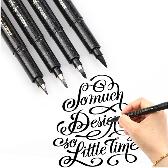 

cod&ready Calligraphy Pen Hand Lettering Pens Brush Lettering Pens Markers 4 Types Chinese Japanese Calligraphy Brush Pen Art Craft Supplies Office School Writing Tools tasgiftimport88