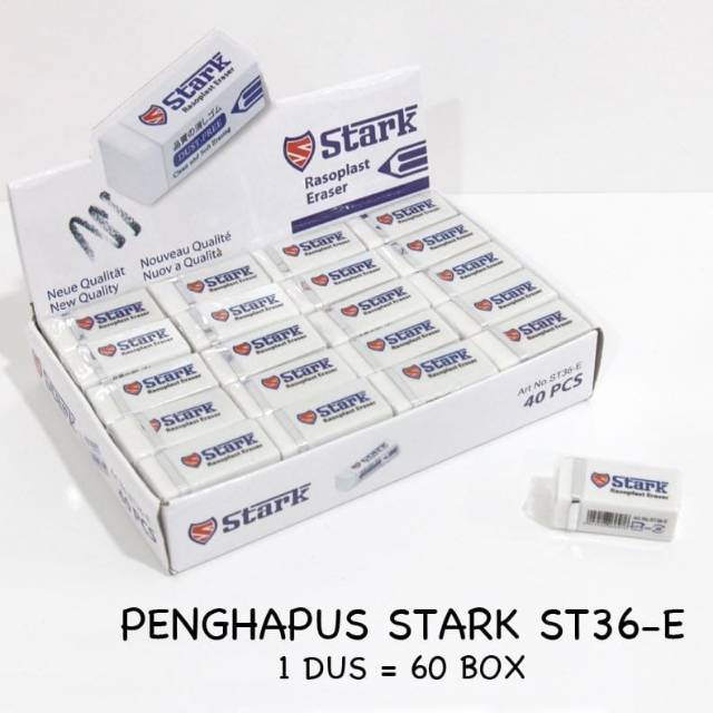 

Penghapus STARK Putih/Hitam (40pc)