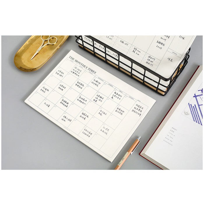 

Agenda Mingguan & Bulanan - The Times Weekly Monthly Planner Memopad - Monthly Times