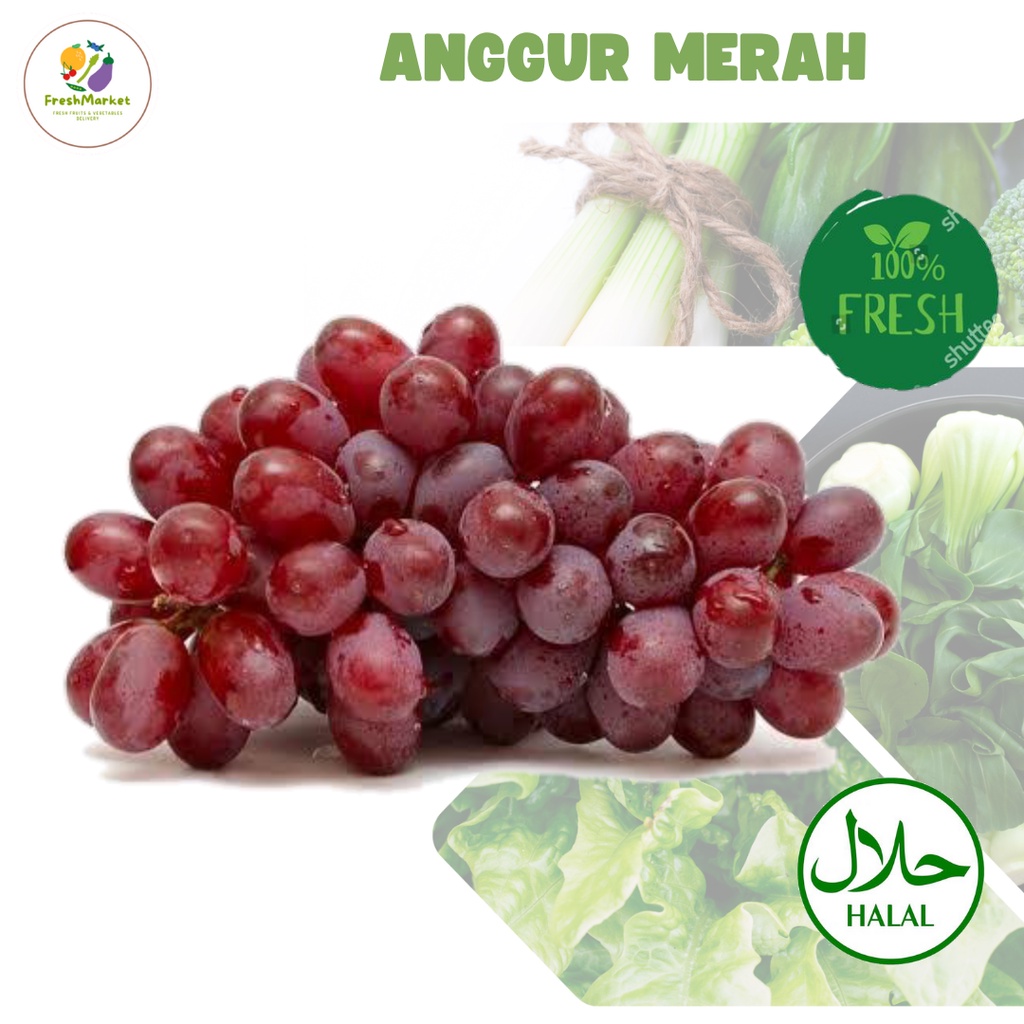 Anggur Merah Buah Segar Per 1 Kg Freshmarketlampung