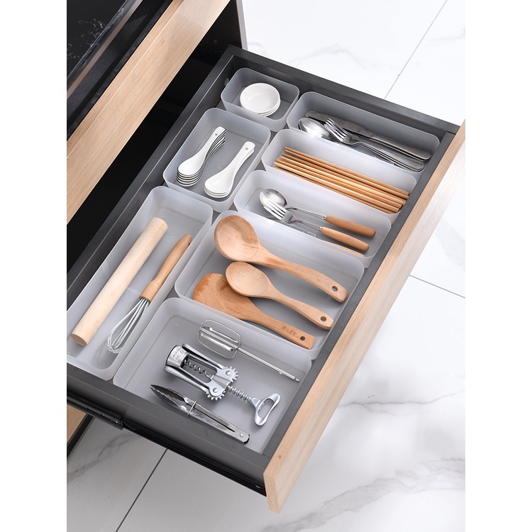 Susun Drawer Organizer / Kotak Penyimpanan Laci Makeup Kosmetik/ Organiser Laci Sumpit Sendok / Orga