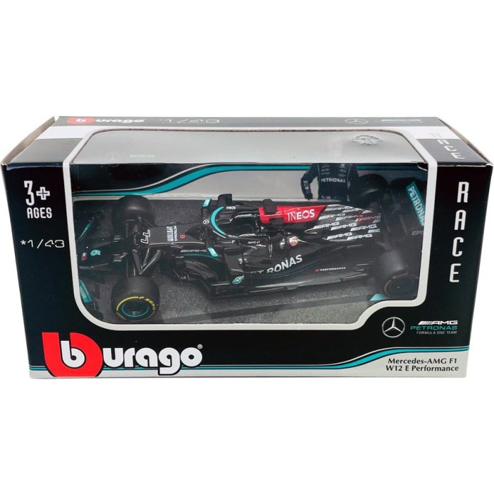 Bburago 1/43 Racing F1 Mercedes-Benz 2021 W12E 77 Bottas