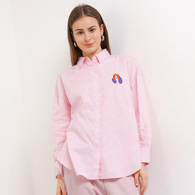 Hush Puppies Kemeja Wanita Liunic Raita Pink