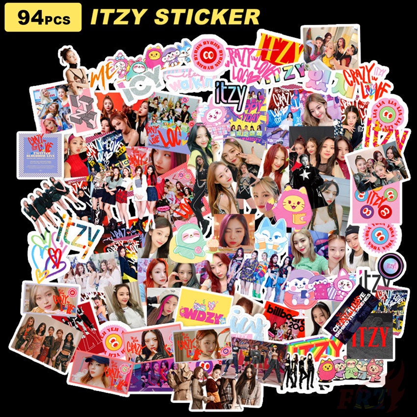 

25pcs / Set Stiker Seri Kpop Itzy 02: Love Untuk Dekorasi Koper / Laptop / Skateboard Diy