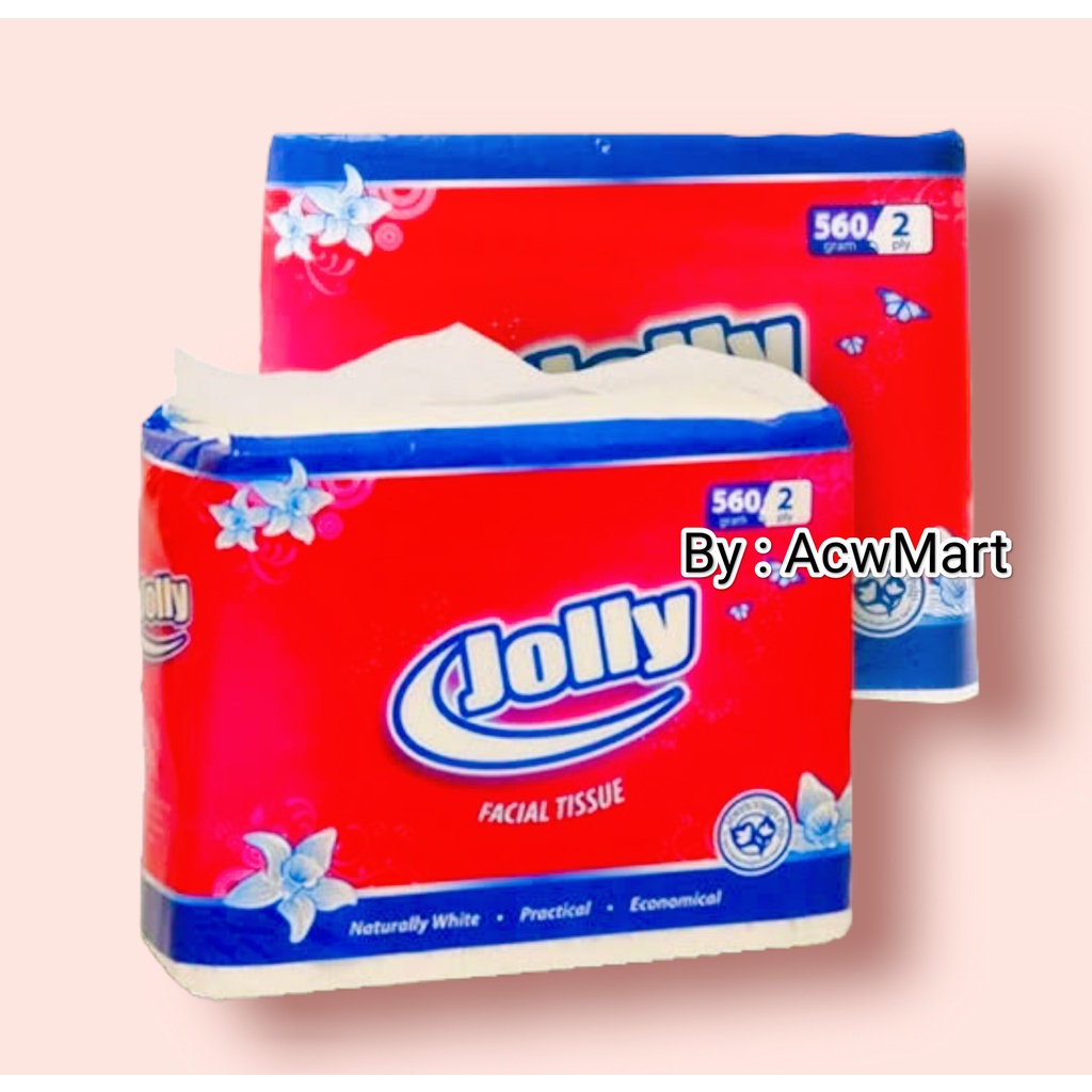 Hokky123 Jolly 560g gram Tissue tisu tissu Besar 1/2 kg kiloan big Facial Hokky123