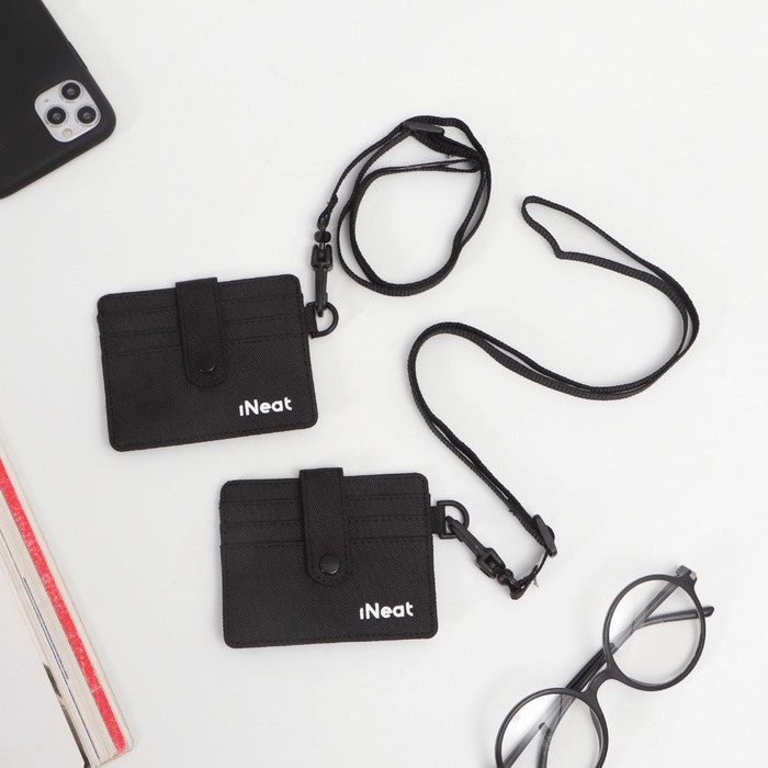 

ASG-99 iNeat Card Holder Lanyard Hanging Wallet Black | Dompet Kartu Polos - Hitam