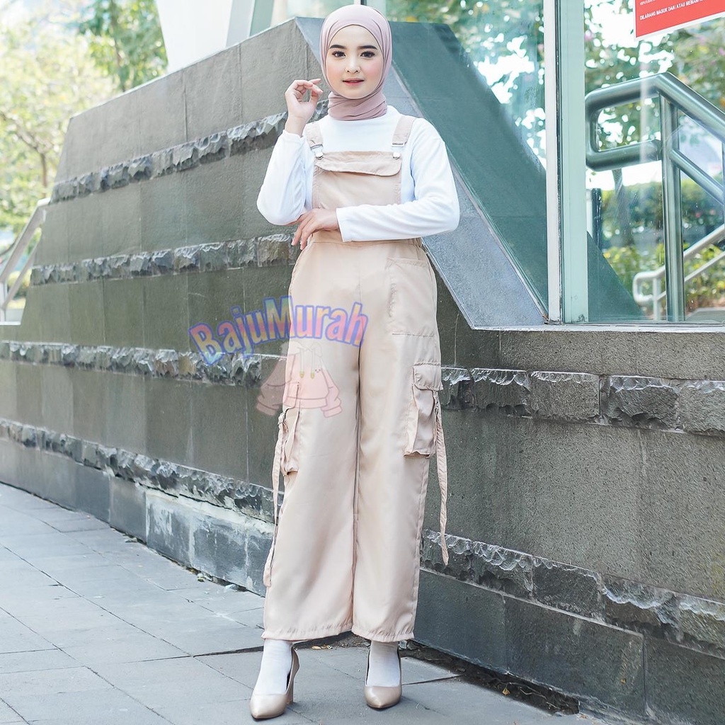 RKPERWIRA - ZNF OOTD WANITA MARISA / Jumpsuit Overall Bioka / Jumpsuit Cargo Polos Terlaris / Outfit