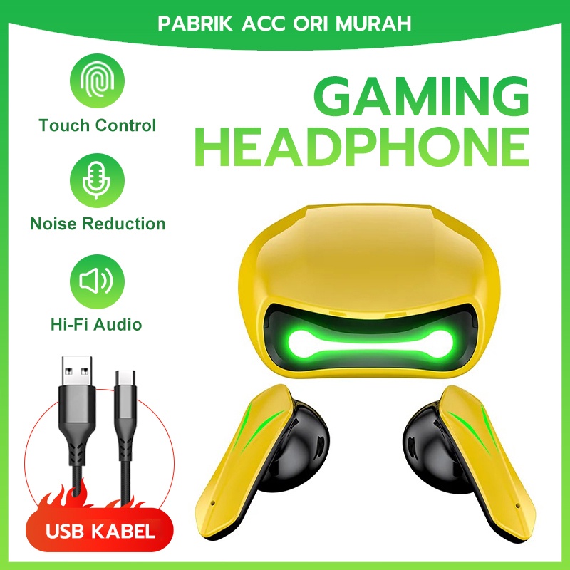 YA 【COD】Hieen TWS Bumblebee T12 Gaming Bluetooth Earphone  Wireless Earphones In-Ear Earbuds With Mi