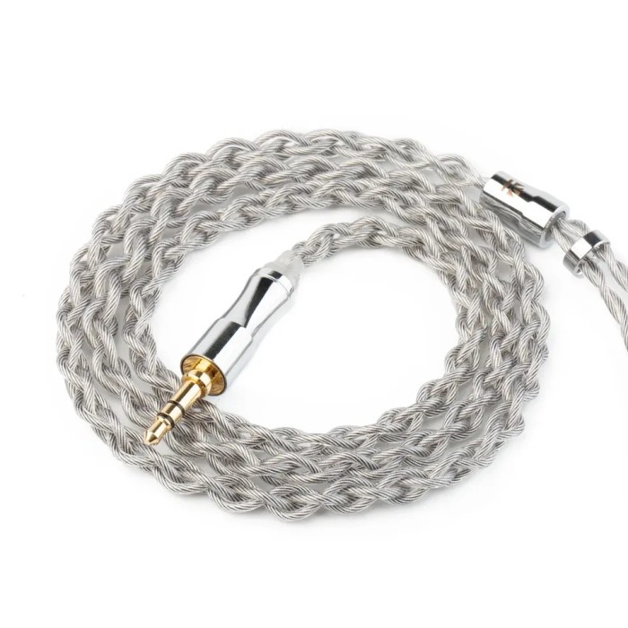 KBEAR Chord 6N Graphene+4N OFC Silver Plated Upgrade Cable Braided