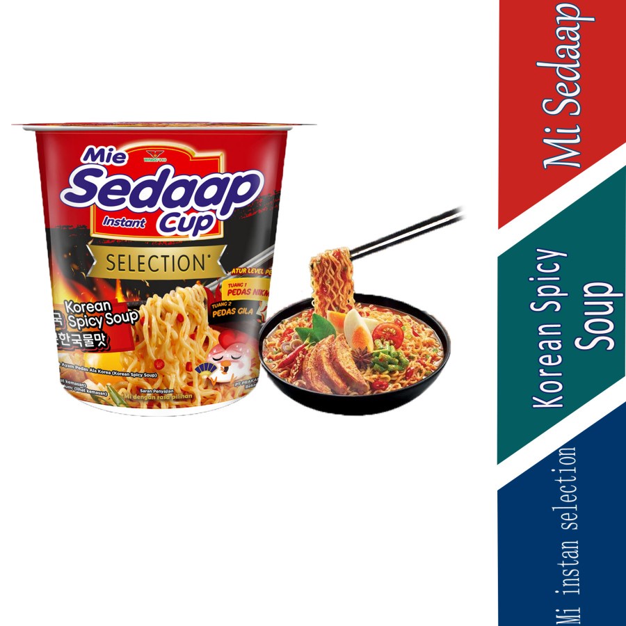 

Korean Spicy Soup - Mie sedaap Cup Selection - 75g
