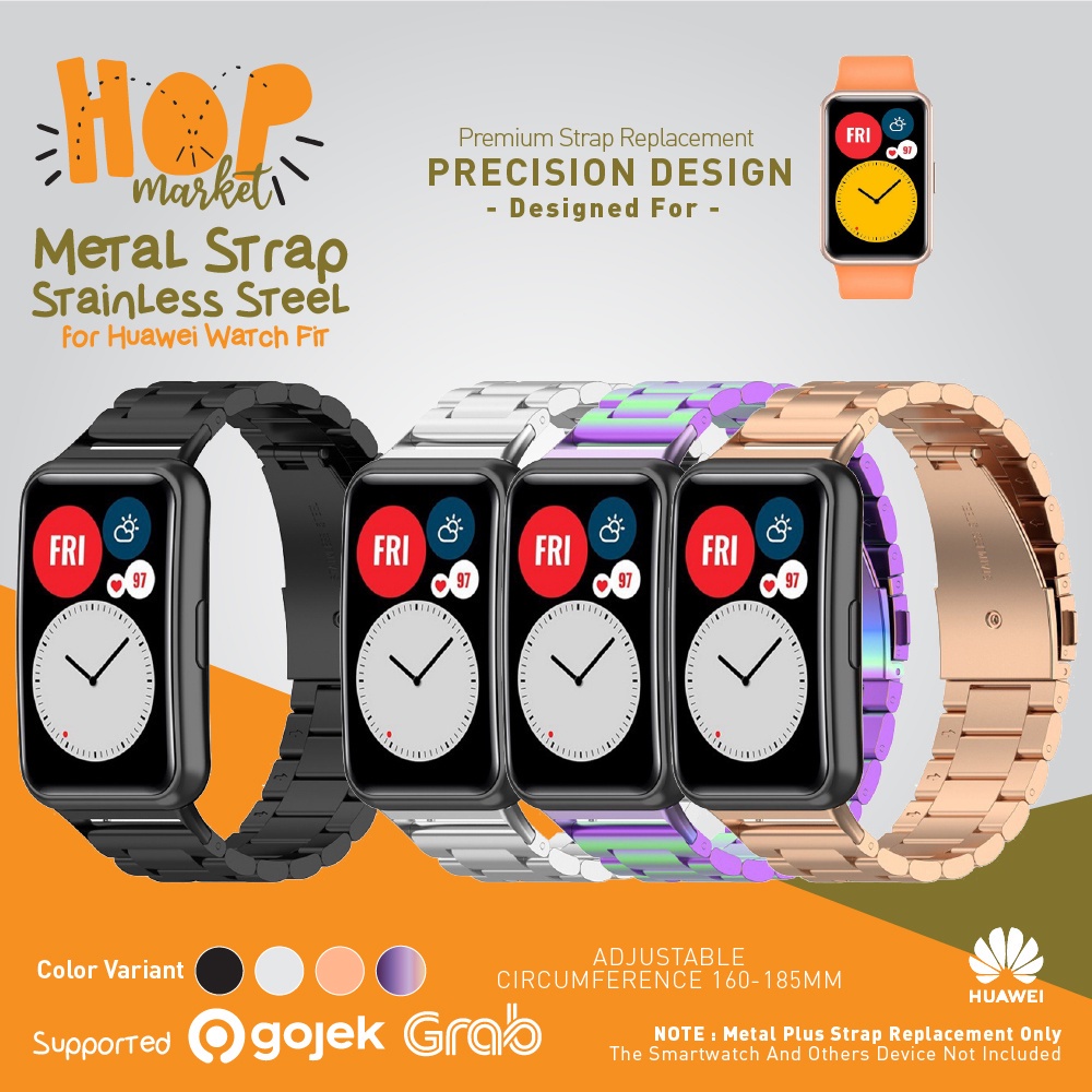 Metal Strap Stainless Steel for Huawei Watch Fit / Fit SE (Tali Jam Smartwatch)