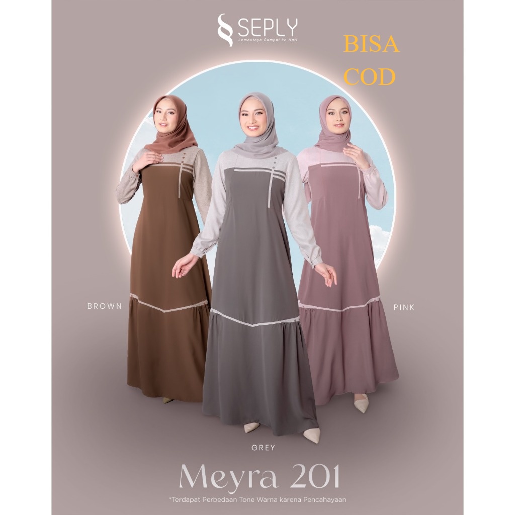 DRESS /GAMIS SEPLY MEYRA 201 BROWN/GREY/PINK