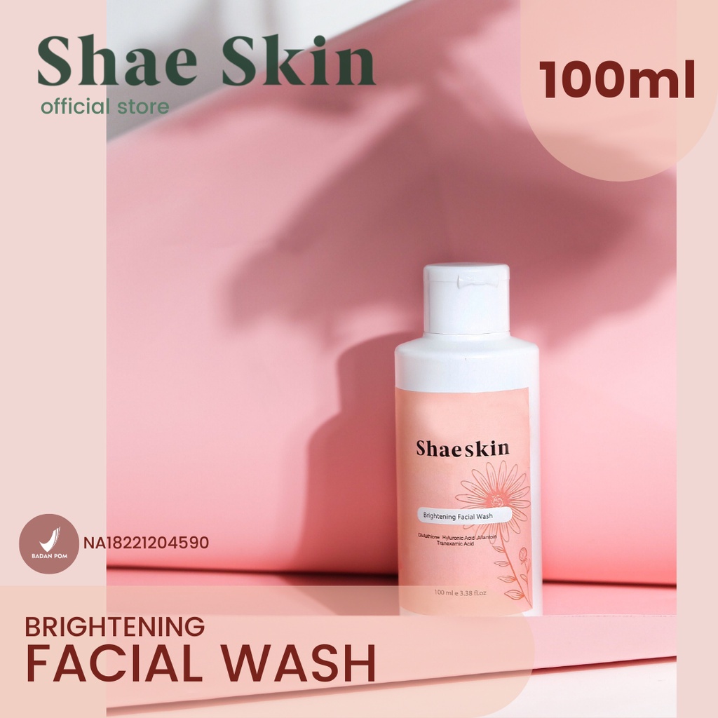 Pembersih wajah Shaeskin Brightening Facial Wash.