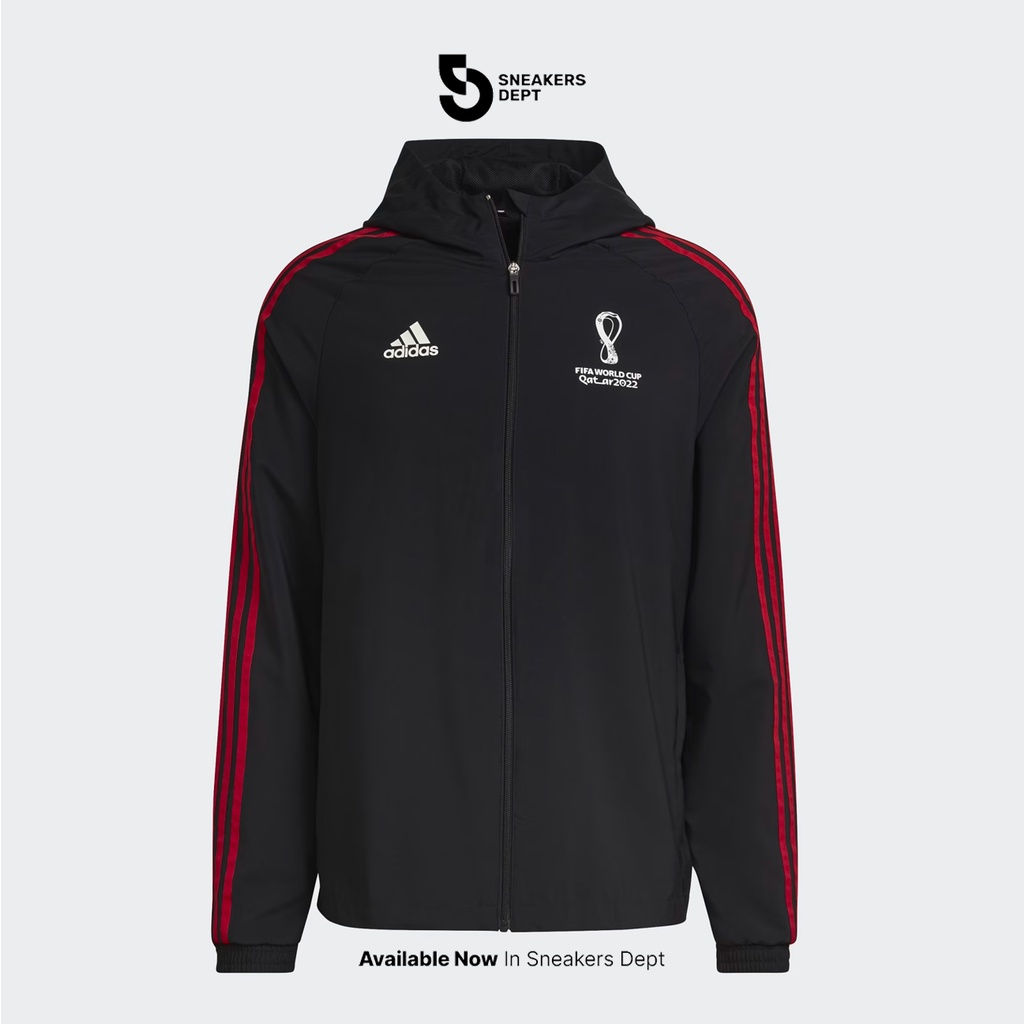 ADIDAS Jaket Pria FIFA WORLD CUP 2022 OFICIAL EMBLEM WOVEN HC3450 ORI