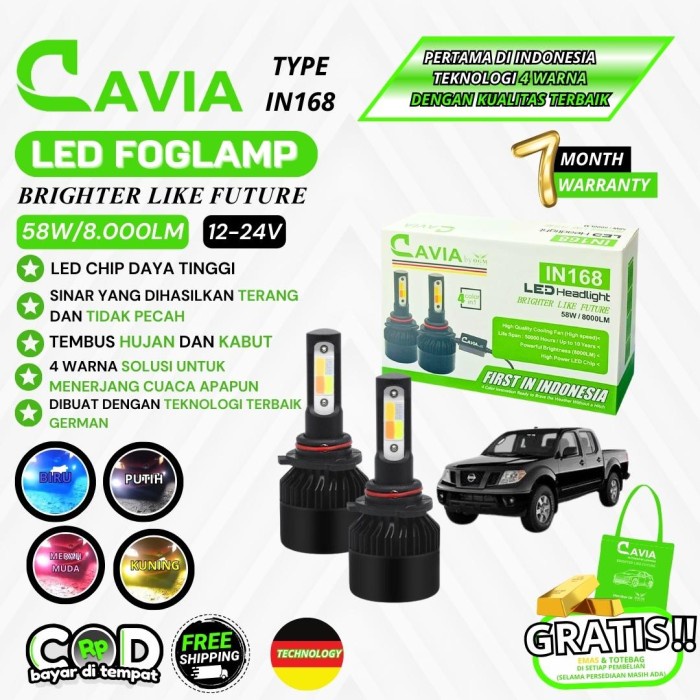 CAVIA-LAMPU LED FOGLAMP 4 WARNA NISSAN FRONTIER TEMBUS KABUT & HUJAN