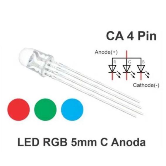 (OML) Lampu LED RGB 5mm 4pin