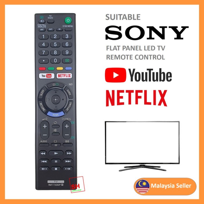 Remot Tv SONY Smart LED TV Remote Control Tv Sony Bravia