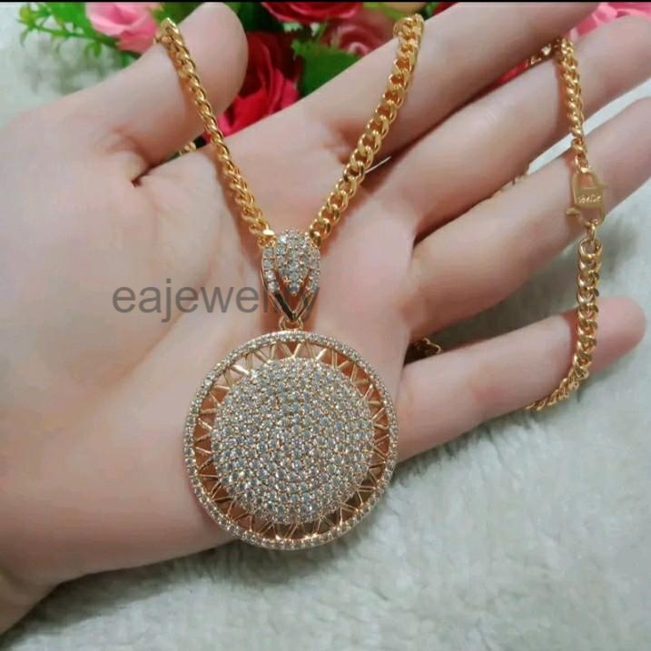 Kalung emas dewasa liontin sultan lapis 24 karat