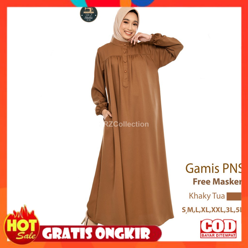 KAIN ADEM HALUS TEBAL / Baju Dinas Gamis Khaki Tua Pns Pemda Size Jumbo Gamis Pdh Pns Seragam Pns Wa