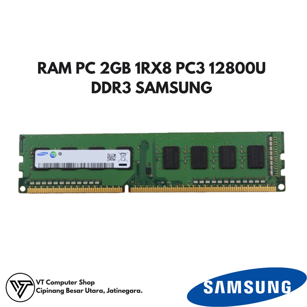 RAM PC 2GB 1RX8 PC3 12800U  DDR3 SAMSUNG