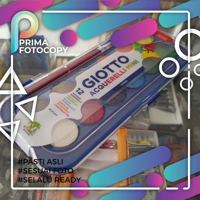 

Cat Air Kering Bubuk Giotto 12 Warna Dengan Kuas | Original Acquerelli