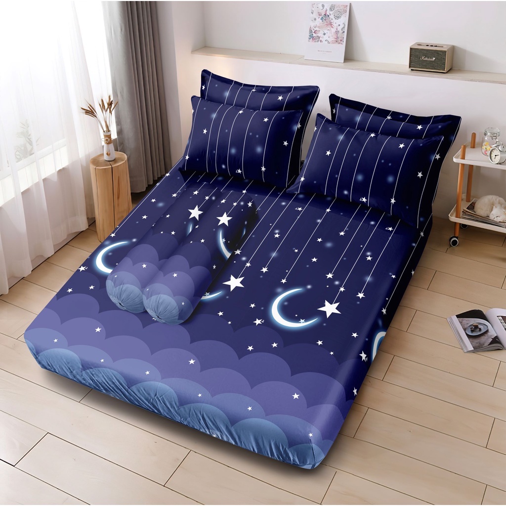 Sprei motif Illusions - Sprei illusions 180x200 - sprei motif bintang - sprei bulan bintang
