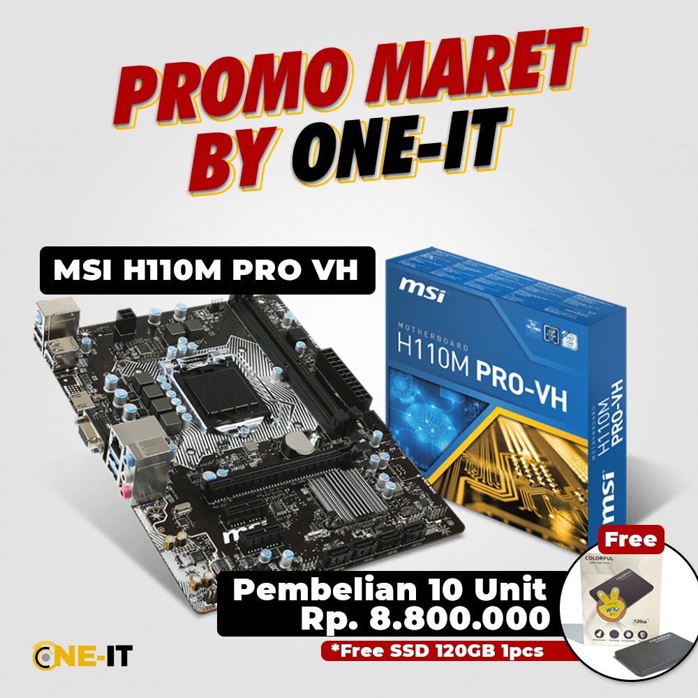 10 UNIT MOTHERBOARD MSI H110M-PRO VH
