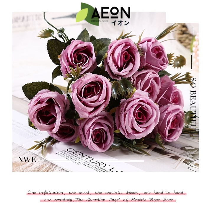 AEON - Bouquet bunga P41 MAWAR  Artifisial Dekorasi