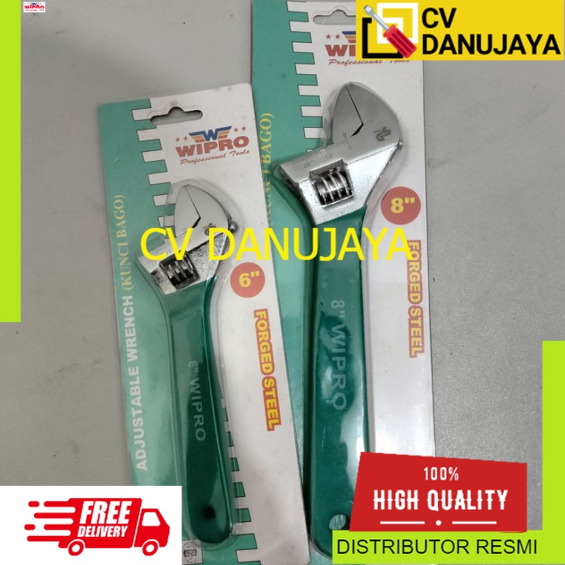 KUNCI INGGRIS WIPRO /Kunci Bago 6"/8" Wipro