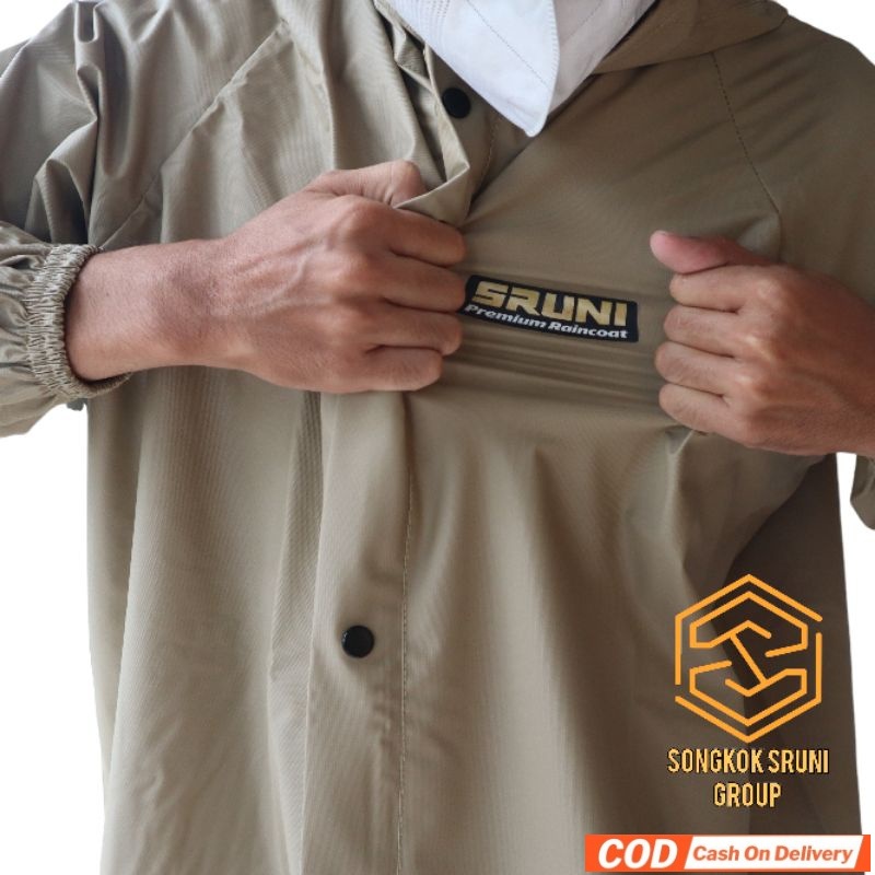 JAS HUJAN SRUNI ORIGINAL ANTI REMBES BAHAN TEBAL ELASTIS PVC 025 UNTUK PRIA DAN WANITA MURAH GROSIR 