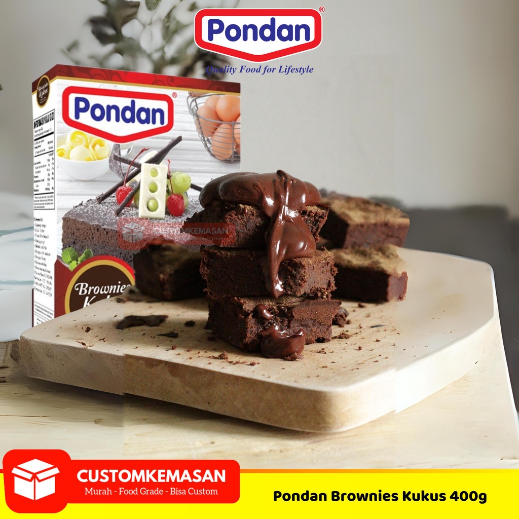 

Ponda Brownies Kukus / Tepung Brownies Kukus / Premix Brownis Kukus / Brownies Kukus Instan / Brownies Kukus Pondan 400g / Bahan Brownies Kukus instan