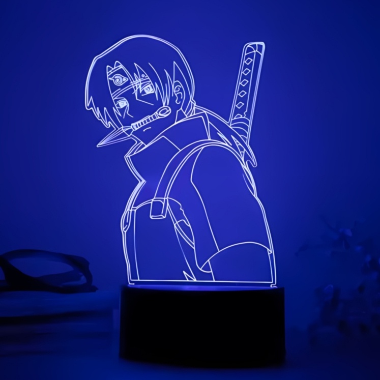 Lampu Hias Lampu Tidur Akrilik LED Lamp Uchiha Itachi / Standing Lamp Acrylic LED Anime