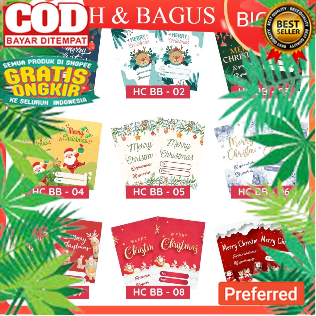 

Hang Tag Natal Pola Custom 1 Sisi Hampers Natal Christmas Gift Souvenir Free Design Unik Murah Custom// KOSTUM NATAL / POHON NATAL / AKSESORIS NATAL / HARI NATAL