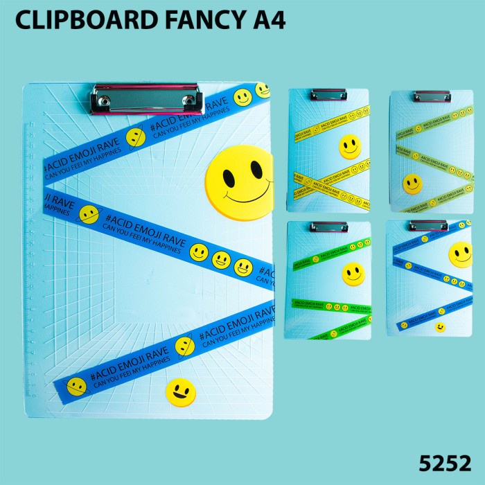 

Clipboard Transparan / Papan Jalan Mika A4 5252-A4-CLIPBOARD-RANDOM