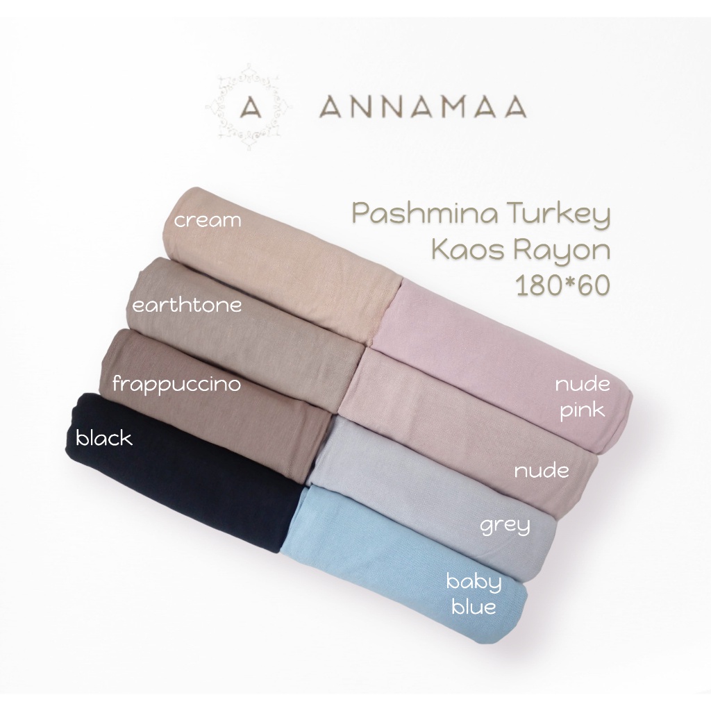 Pashmina Turki Mleyot Kaos Rayon Pashmina Turkey ANNAMAA Shawl Adem Terbaru Hijab Kerudung Jilbab Hi
