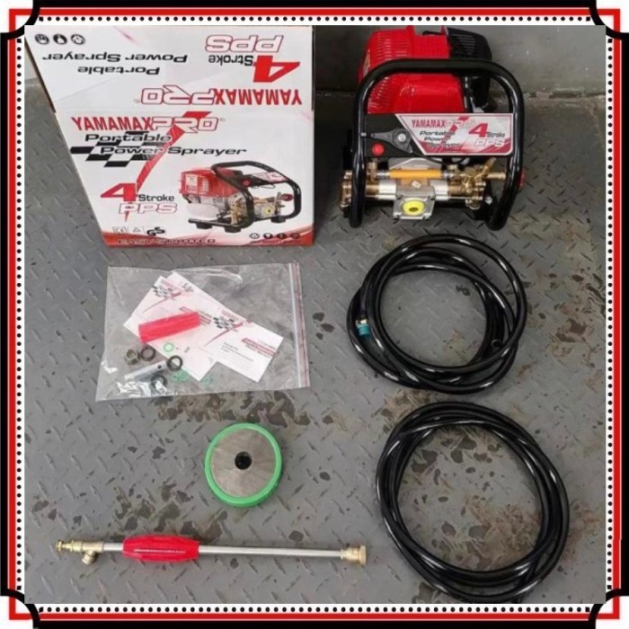 Mesin Power Sprayer Portable Alat Cuci Motor Mobil Steam Yamamax 4 Tak