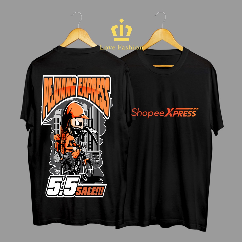 Kaos Tshirt Baju Distro Ekspedisi Shope Express 5.5 Flash Sale Pejuang Express Premium Terbaru