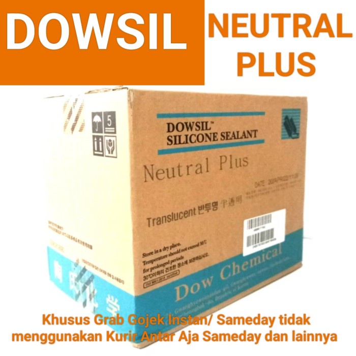 Dowsil Neutral Plus/Lem Kaca Dowsil Netral Plus Harga 1Box/24botol - Clear