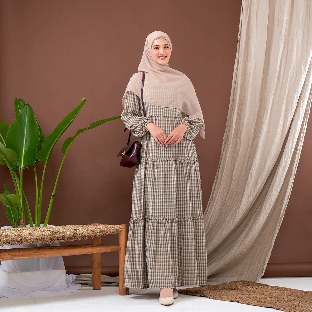 Le Khari Lituayu Gamis Katun Gamis Busui Gamis Homedress Size S - XL-Lituayu Seaweed