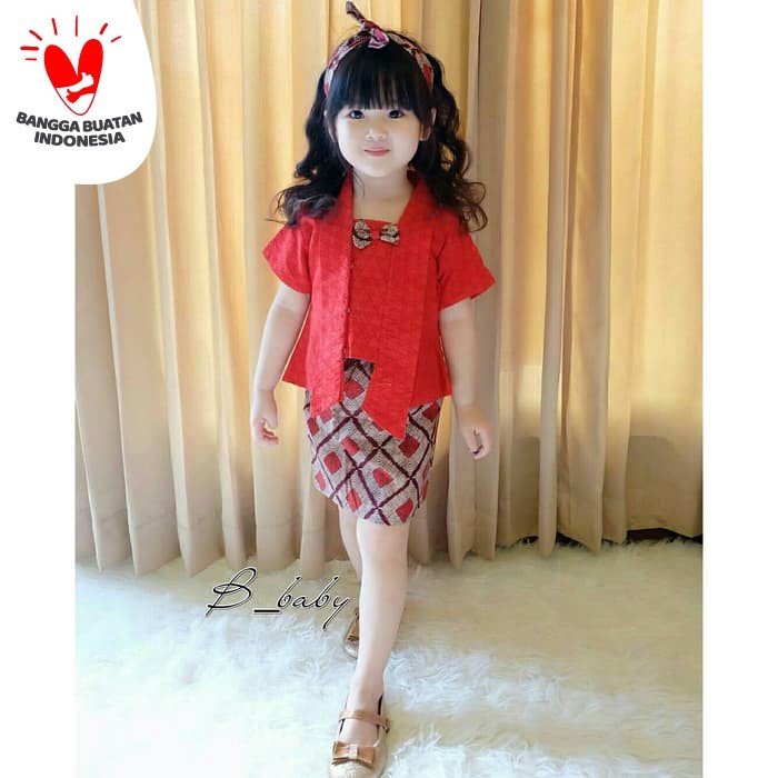 [S18] Kebaya Kutubaru Anak | Kebaya Anak | Kebaya Batik Anak ukuran S - Tulis Note