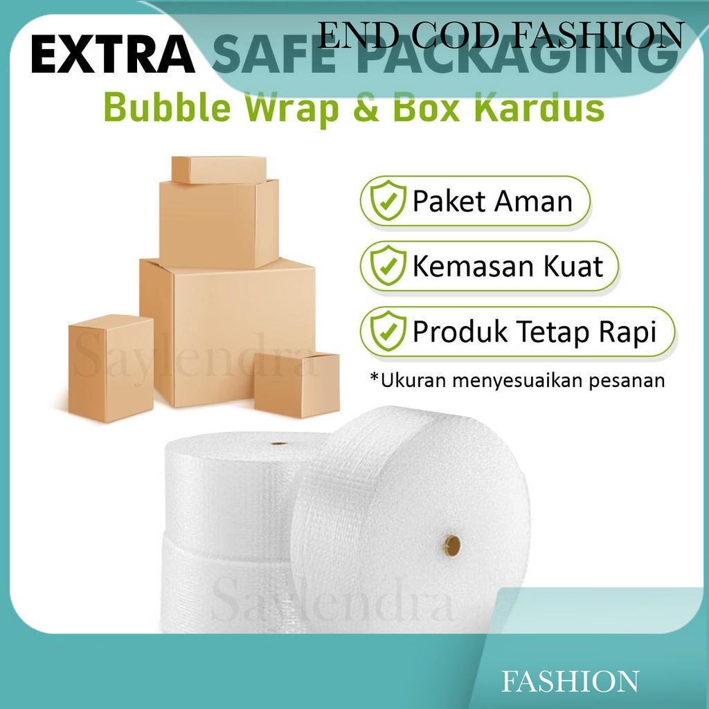 

Penambah EXSTRA Bubble Warp Dan Kardus Penambahan Packing dengan Perlindungan Extra Keamanan Produk Selama Pengiriman