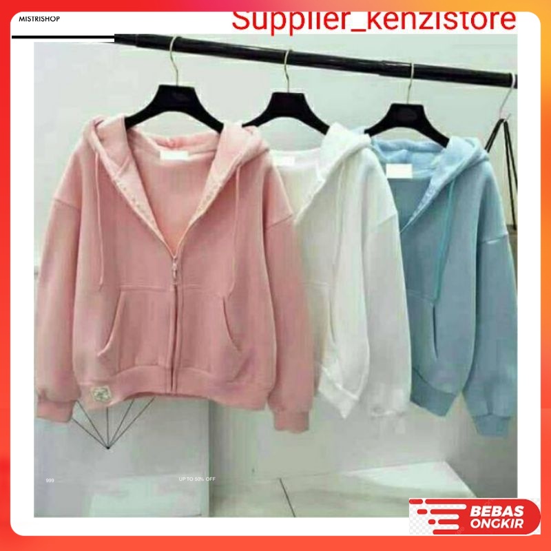 BISA [COD] [GRAB] Jaket Hoodie Basic SINTIA//Jaket Murah cantik kekinian Modern