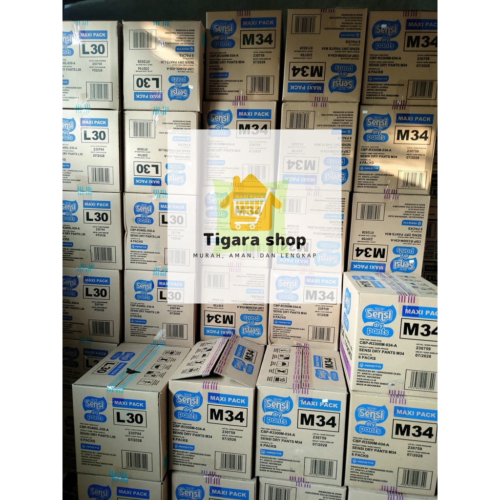 BIG SALE 12.12 Sensi Dry Pants S40 M34 L30 XL24 XXL22 1 Karton isi 6 ball Popok Sekali Pakai Diapers