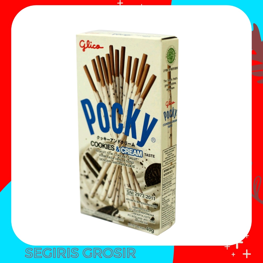 

Glico Pocky Biscuit Stick Cookies & Cream snack 40Gr