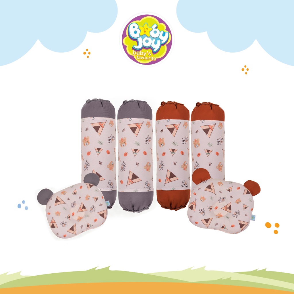 Baby Joy Bantal Guling Bayi Karakter Mocha Bear Series BJB3003